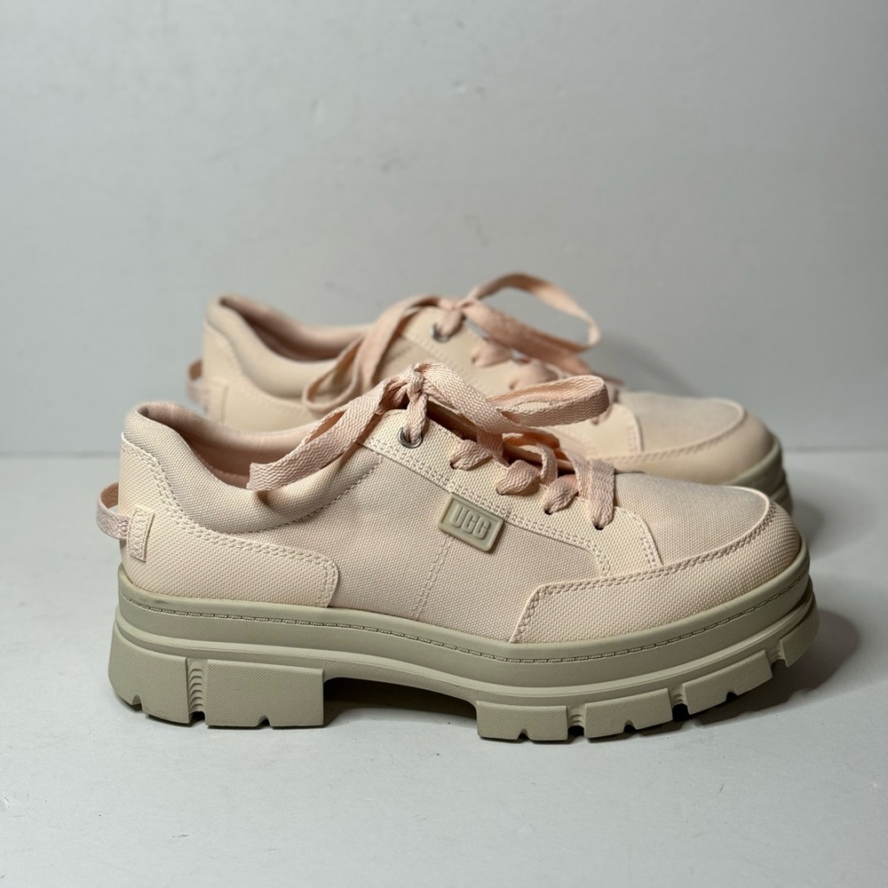 UGG Women's Cream Lace-Up Sneakers